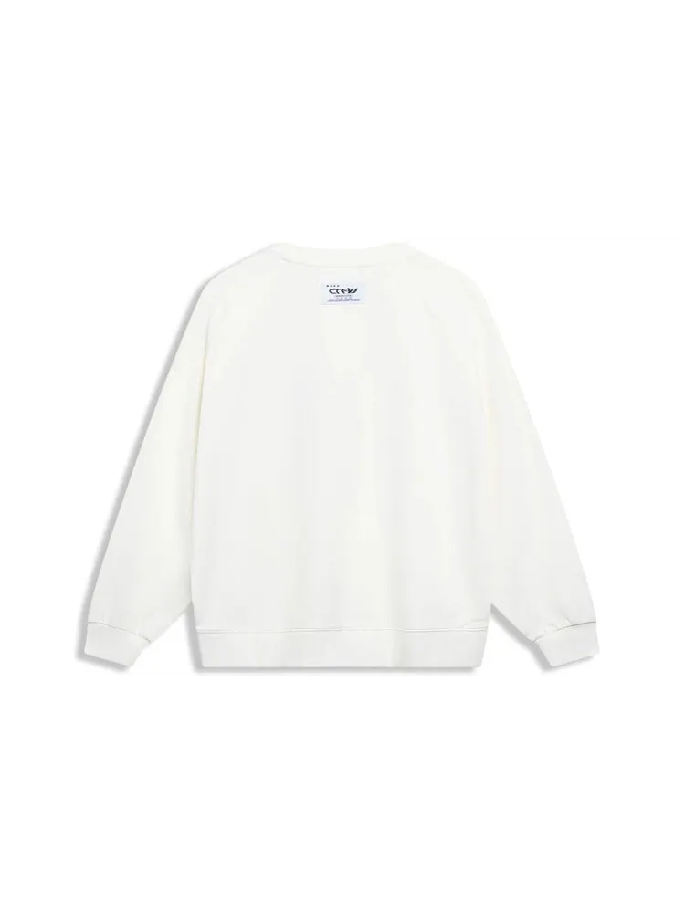 Спортивная толстовка Li-Ning Counterflow Graphic Sweatshirt 'White' AWDT529-2 — изображение 2 из 2, белый