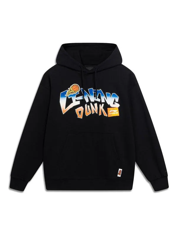 Толстовка с капюшоном с рисунком в виде мультфильма Li-Ning — изображение 1 из 2, черный/мульти