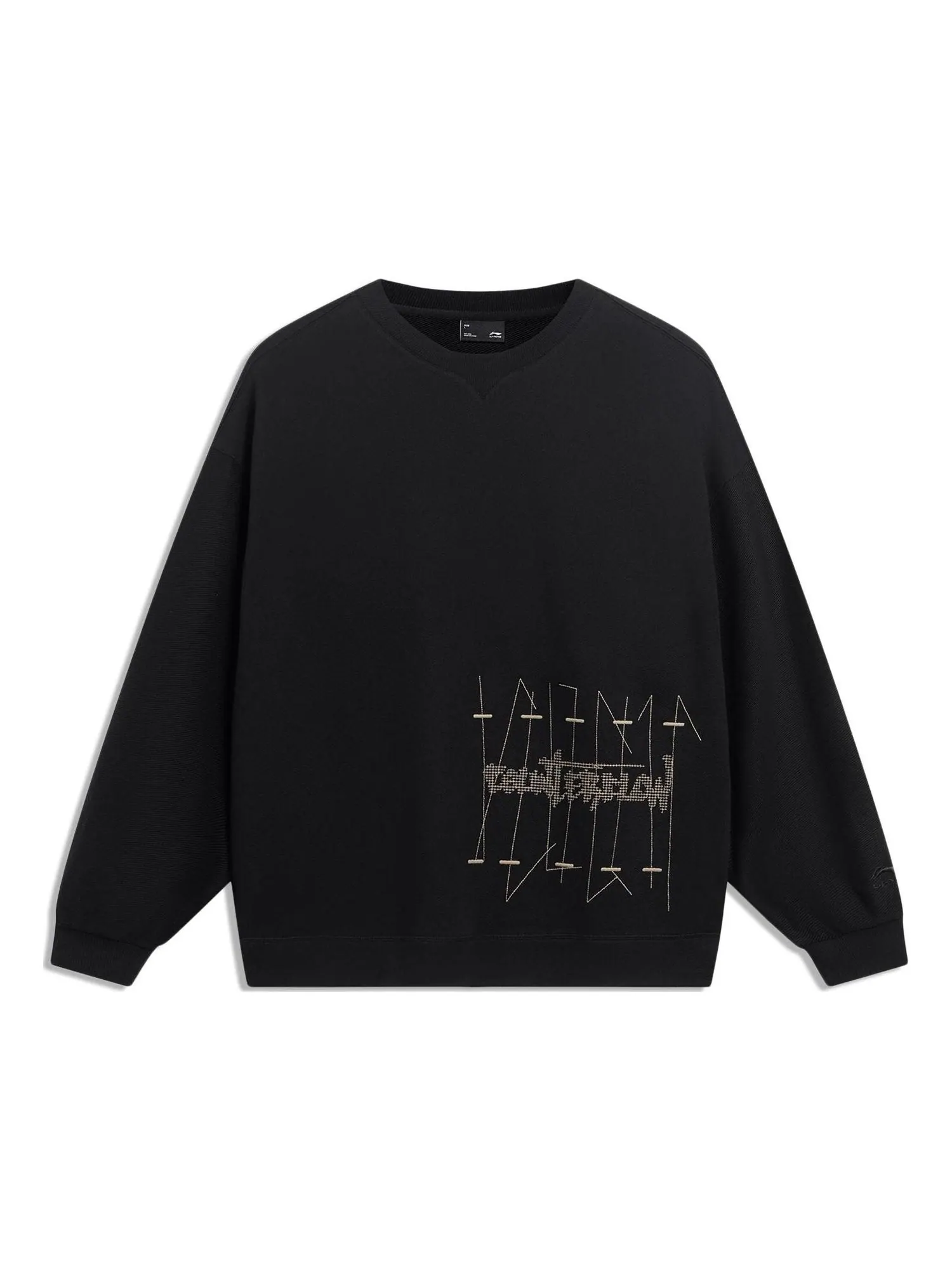 Спортивная толстовка Li-Ning Counterflow Graphic Sweatshirt 'Black' AWDT571-1 — изображение 1 из 2, черный