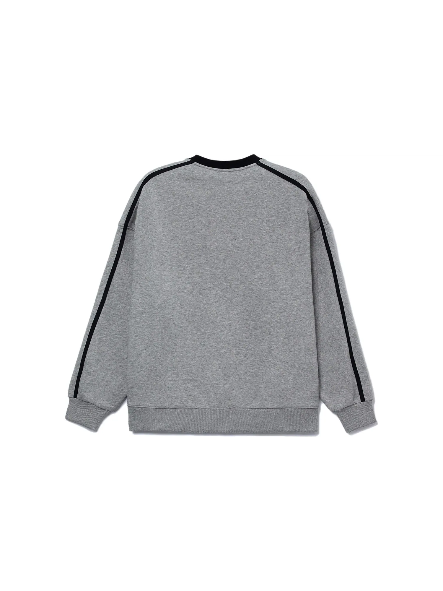 Спортивная толстовка Li-Ning Striped Graphic Sweatshirt 'Grey Black' AWDT581-8 — изображение 2 из 2, серый черный