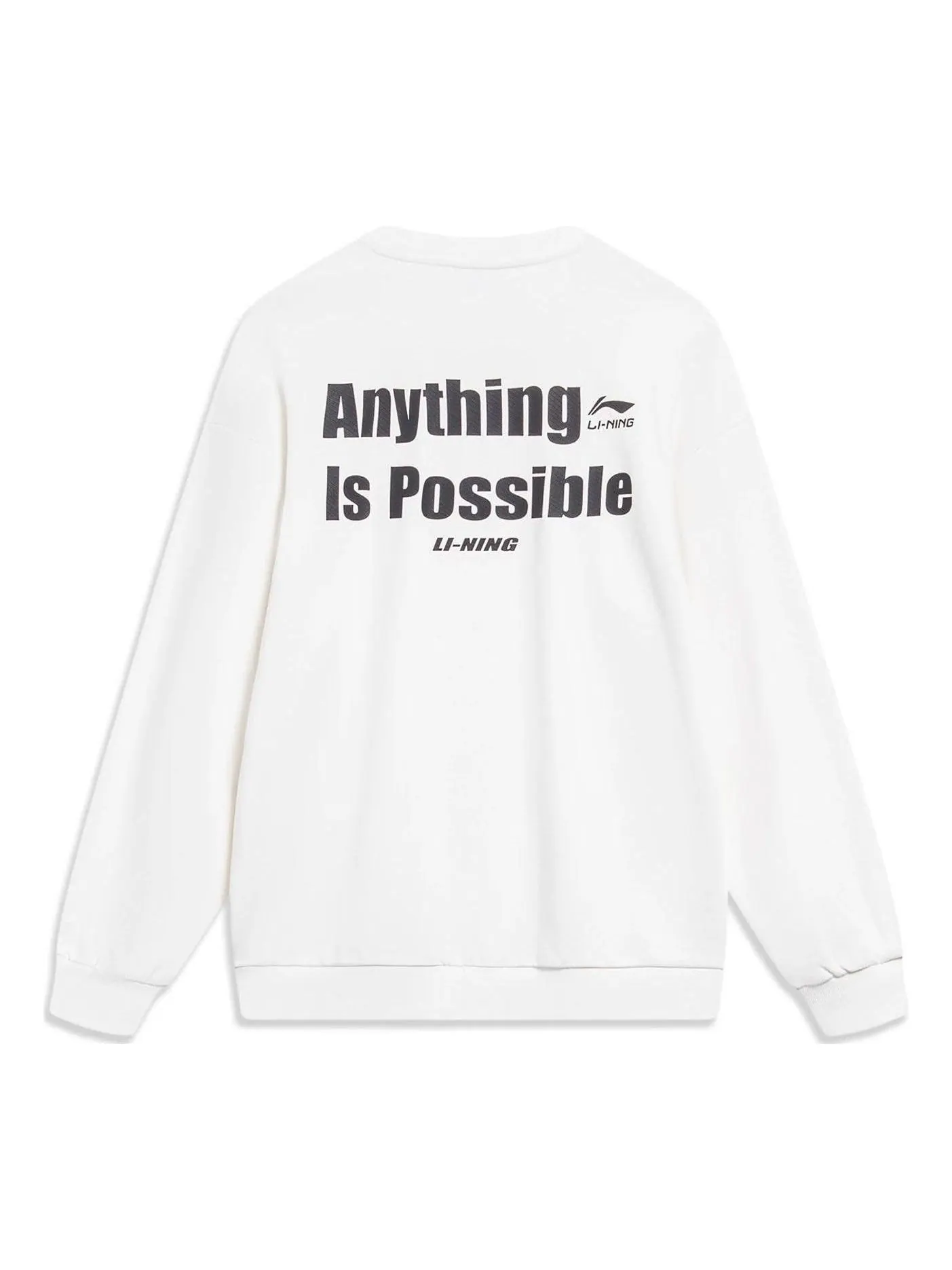 Спортивная толстовка Li-Ning Anything Is Possible Graphic Sweatshirt 'White' AWDT683-1 — изображение 2 из 2, белый