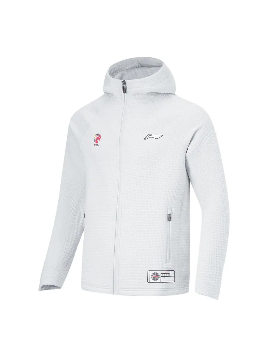 Куртка Li-Ning CBA Logo Printed Jacket 'White' — изображение 1 из 2, белый