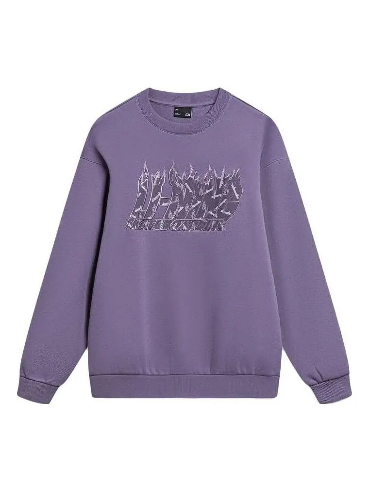 Спортивная толстовка Li-Ning x Phil Hackett Graphic Loose Fit Sweatshirt 'Purple' AWDT949-2 — изображение 1 из 2, фиолетовый