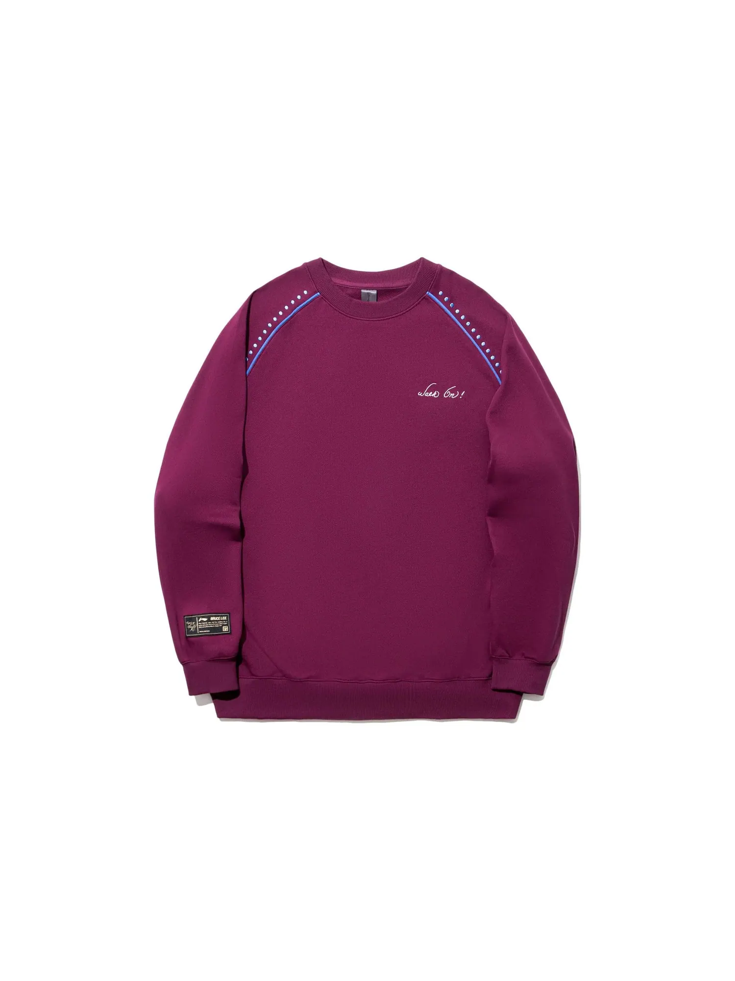 Спортивная толстовка Li-Ning x Bruce Lee Graphic Sweatshirt 'Purple' AWDTC75-1 — изображение 2 из 2, фиолетовый
