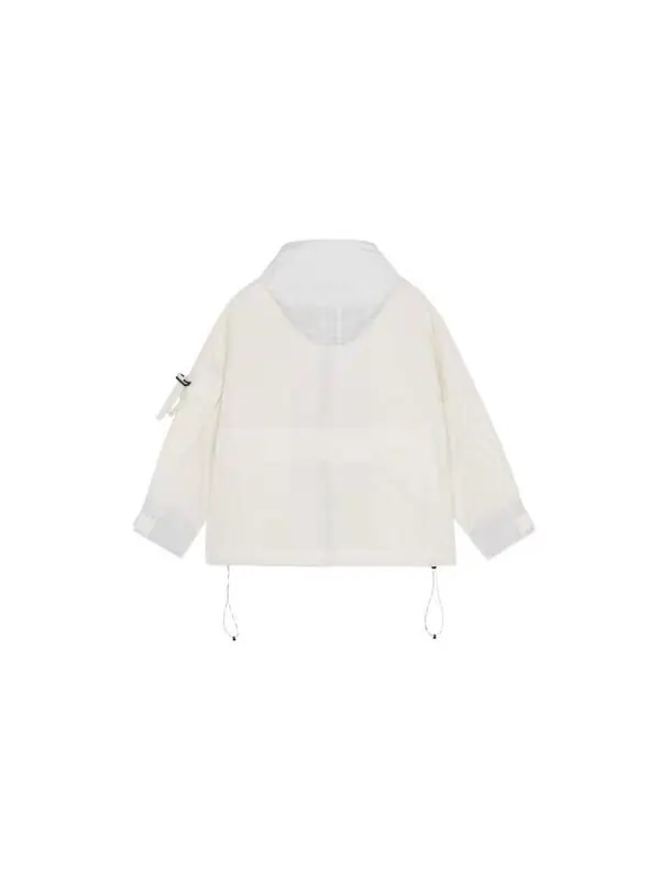Куртка logo printing woven sports hooded jacket milky white New Balance — изображение 2 из 2, белый