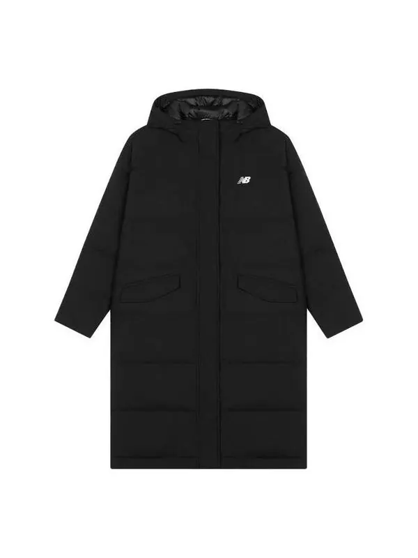 Куртка спортивные длинные пуховики New Balance — изображение 1 из 2, черный