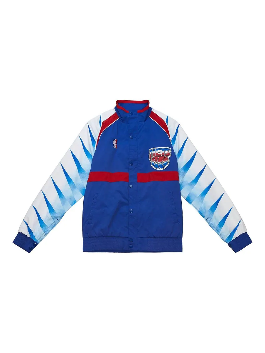 Куртка Mitchell & Ness NBA Authentic New Jersey Nets 1990-91 Jacket 'Blue Red' — изображение 1 из 2, синий