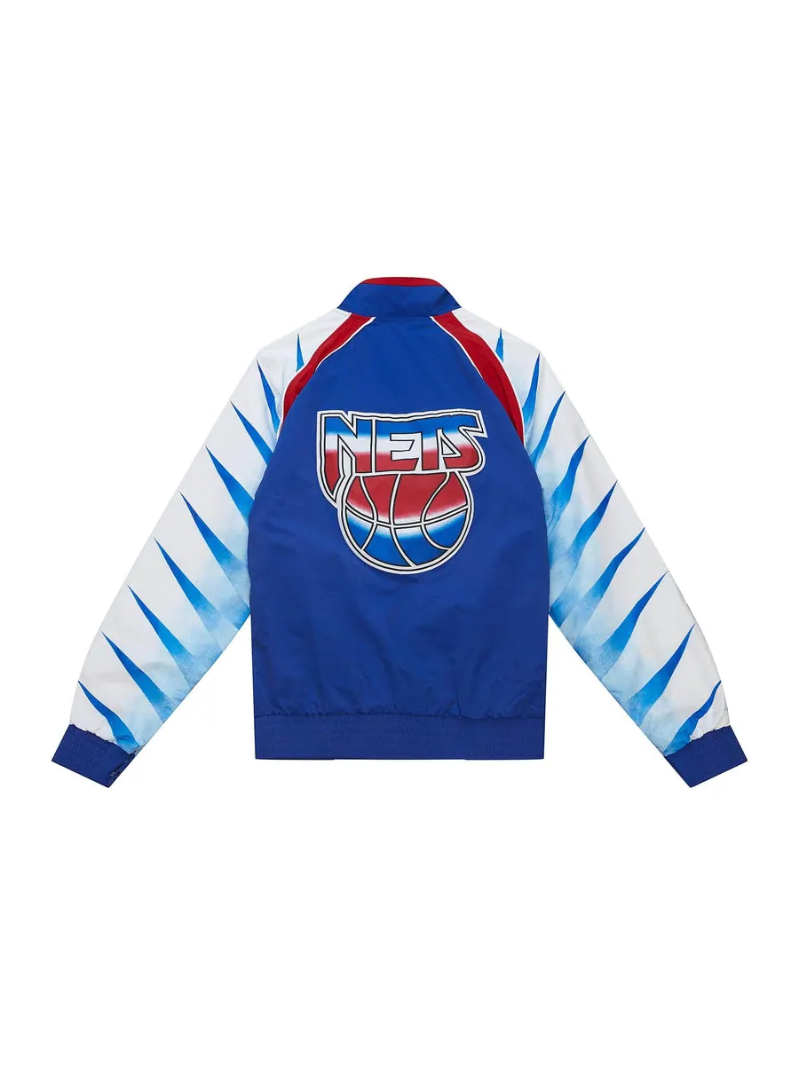 Куртка Mitchell & Ness NBA Authentic New Jersey Nets 1990-91 Jacket 'Blue Red' — изображение 2 из 2, синий