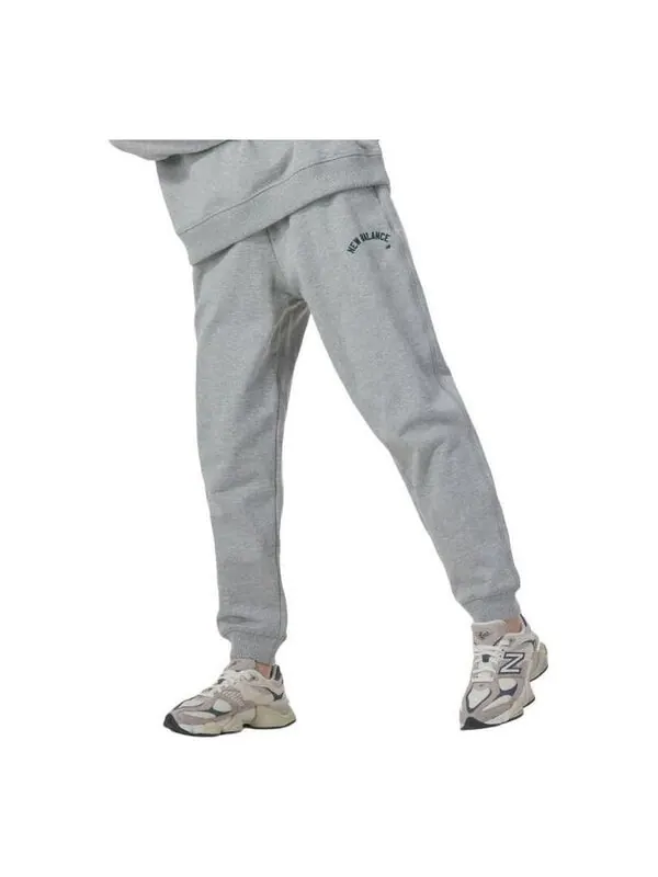 Штаны с логотипом и надписью спортивные штаны New Balance — изображение 1 из 4, серый
