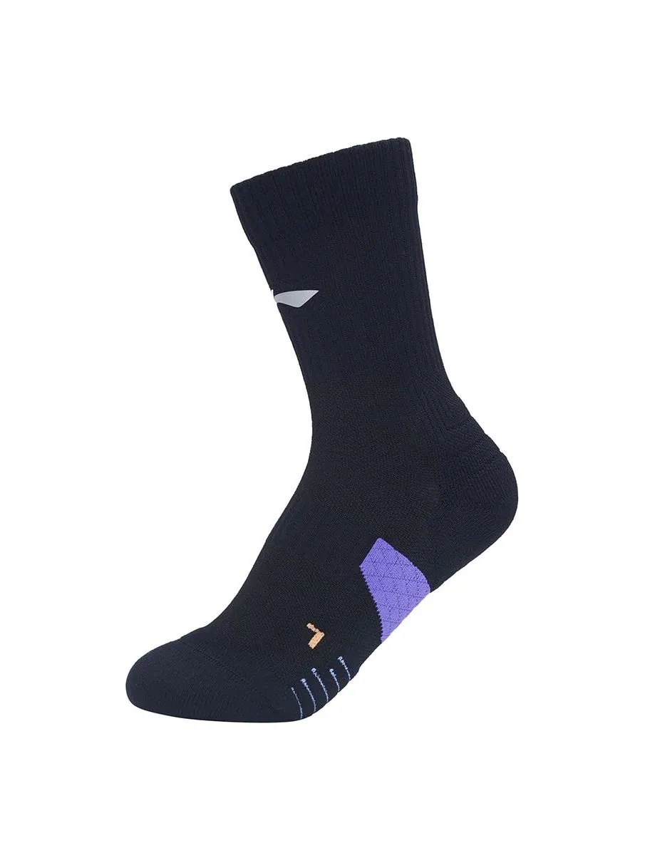 Спортивные беговые носки Li-Ning Professional Mid-Crew 3M, черные, модель — изображение 1 из 2, черный