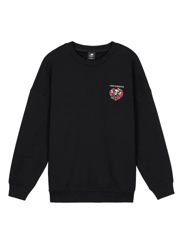 Свитер printing round-neck swea black New Balance