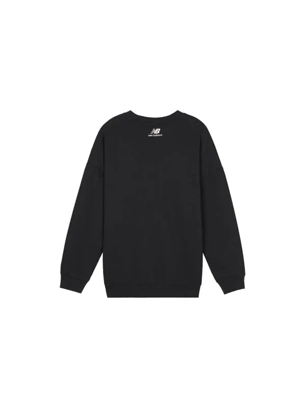 Свитер printing round-neck swea black New Balance — изображение 2 из 2, черный