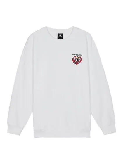 Свитер logo printing round-neck printing swea white New Balance