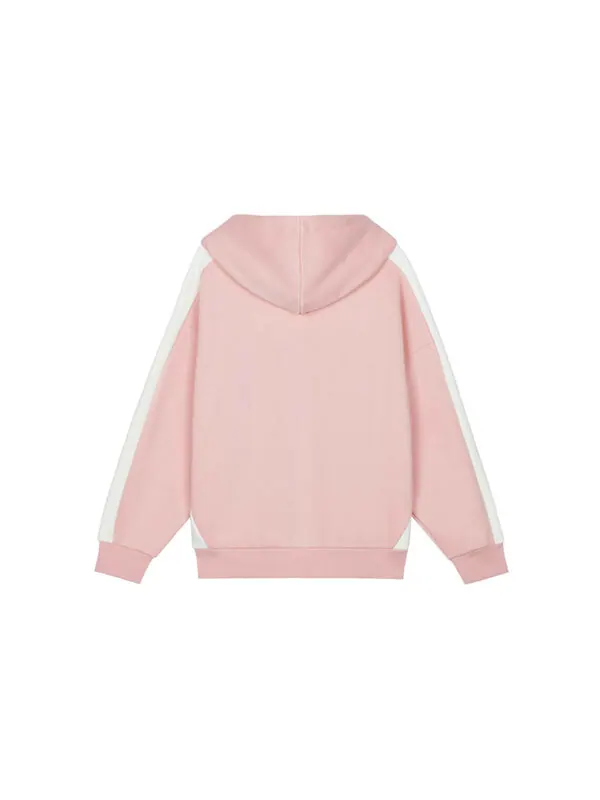 Свитер splicing hoodie pullover pink red New Balance — изображение 2 из 2, розовый
