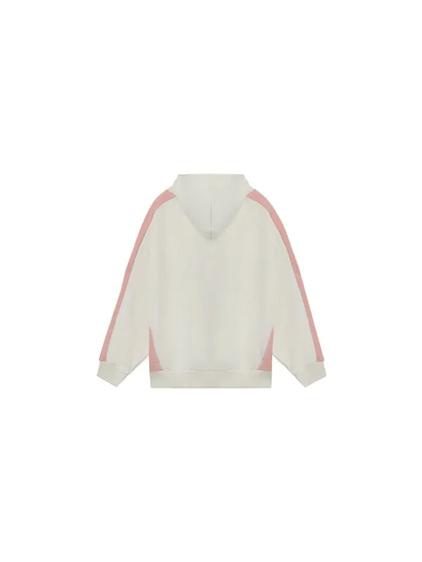 Свитер colorblock casual sports hoodie white New Balance — изображение 2 из 2, белый