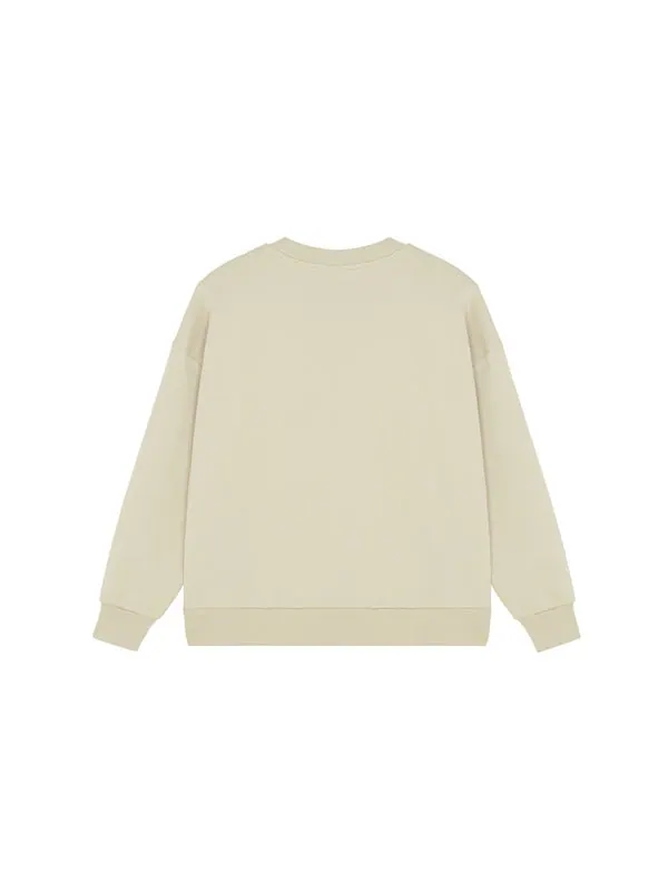 Свитер ( iu ) casual round neck long sleeves solid color pullover hoodie yellow New Balance — изображение 2 из 3, желтый