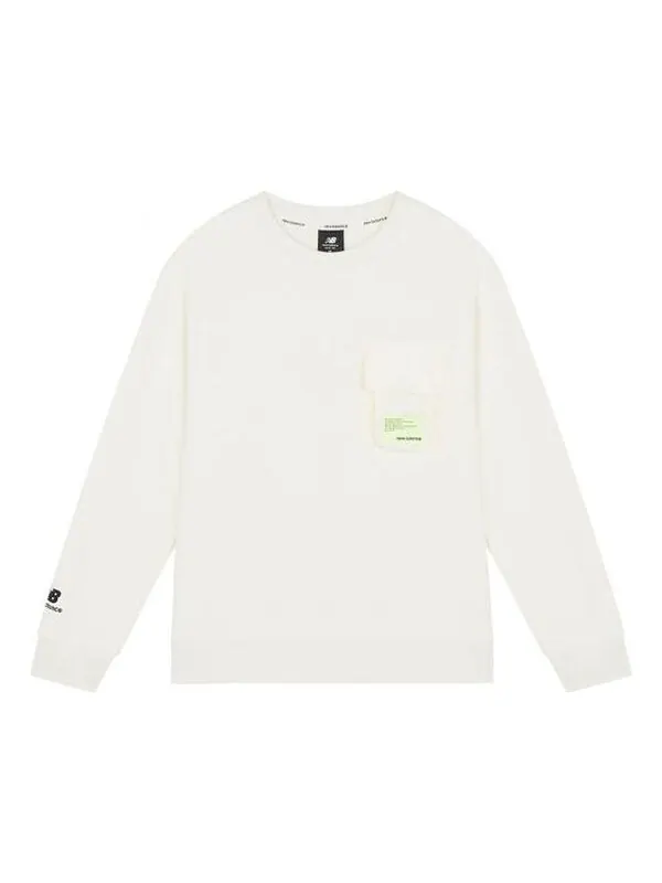 Свитер cny series 3d pocket sports round neck pullover white hoodie New Balance