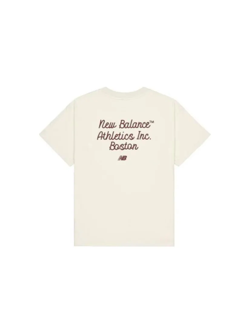 Футболка (WMNS) New Balance NBX Sportswear Greatest Hits Short Sleeve T-Shirt 'Linen' — изображение 2 из 2, бежевый