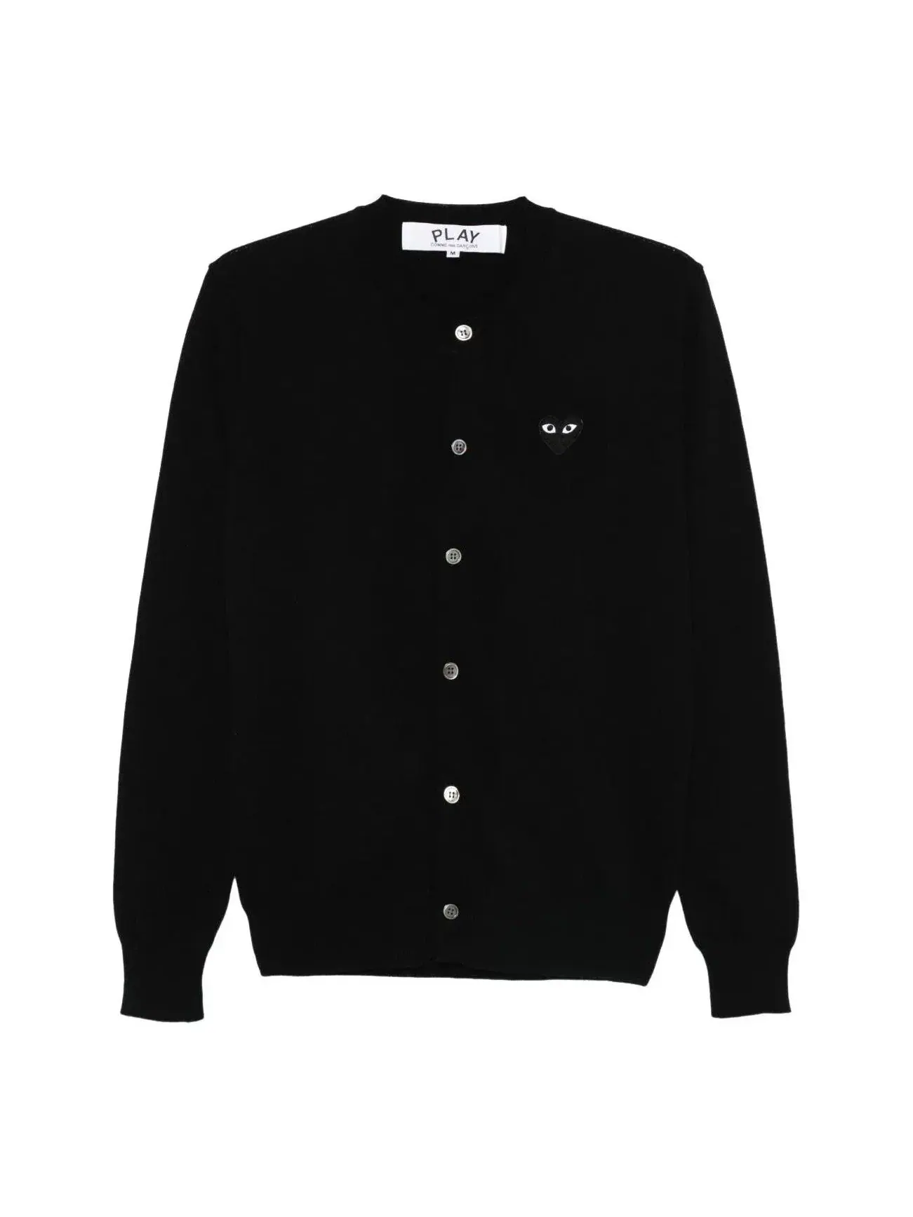 Кардиган «Черное сердце» COMME des GARCONS PLAY FW25 — изображение 1 из 5, черный