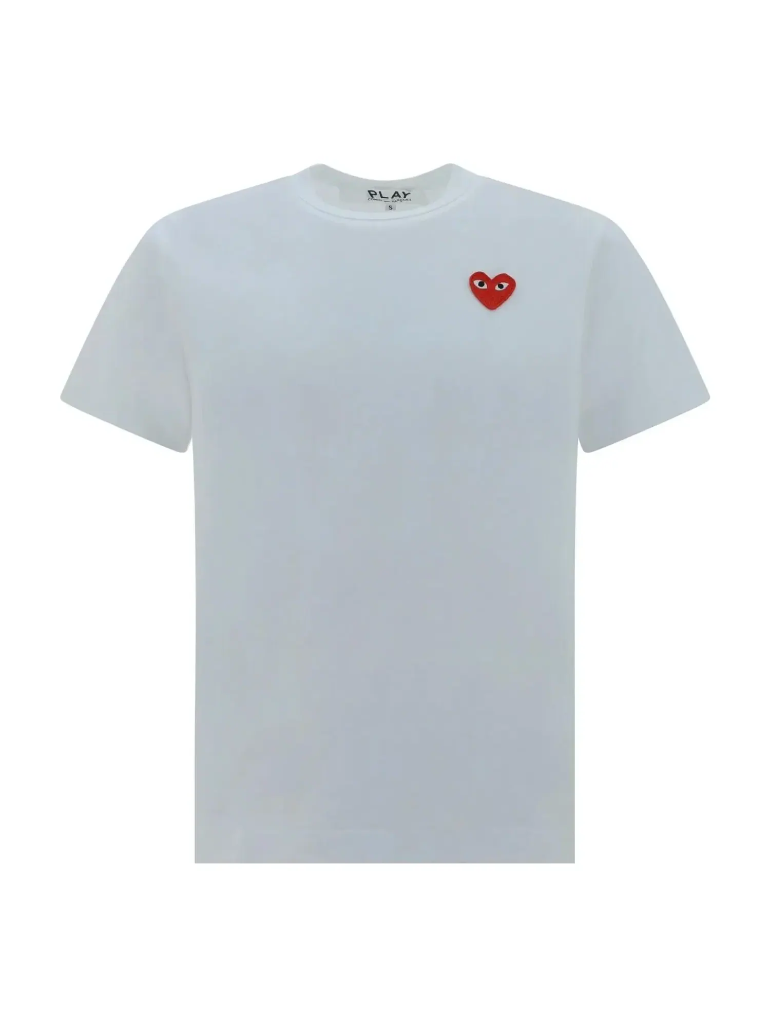 Футболка COMME des GARCONS PLAY SS25 с эмблемой сердца, белая, AX-T108-051-2 — изображение 1 из 5, белый