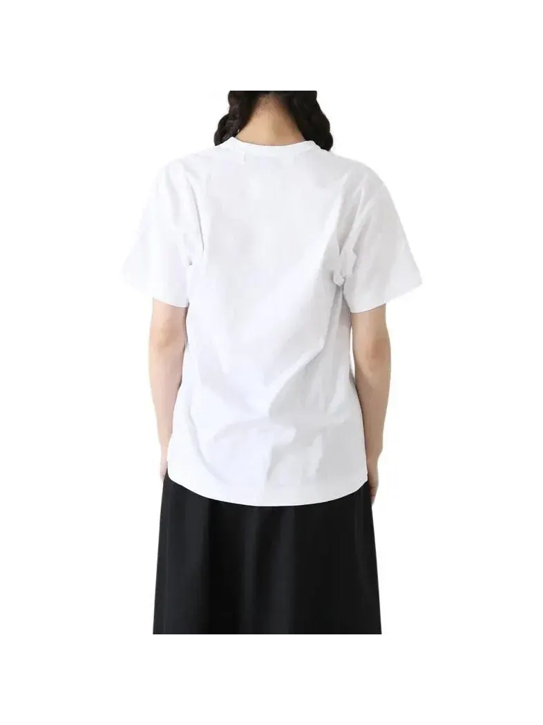 Футболка COMME des GARCONS PLAY SS25 с эмблемой сердца, белая, AX-T108-051-2 — изображение 5 из 5, белый