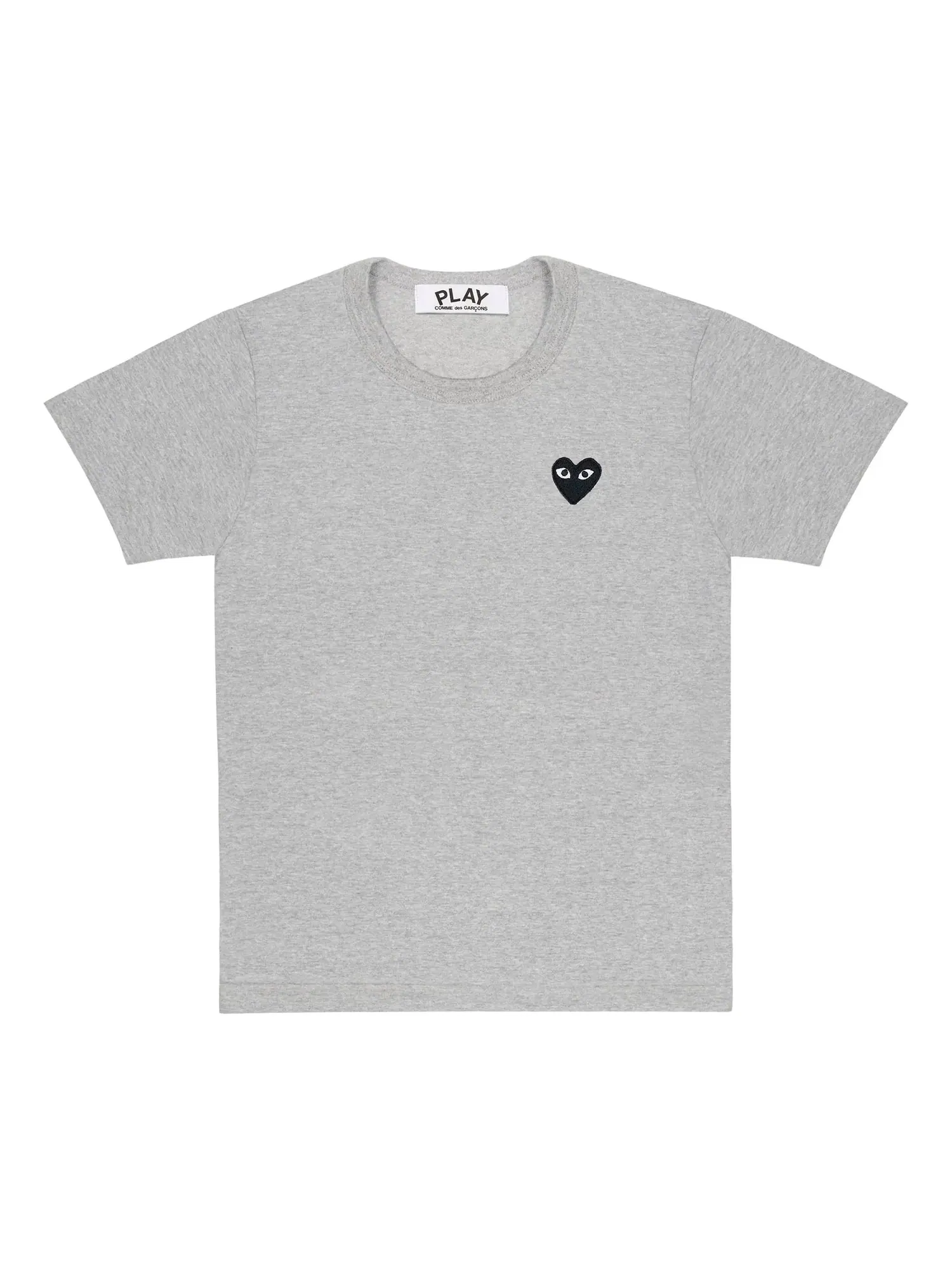 Футболка с сердечком COMME des GARCONS PLAY SS25 — изображение 1 из 5, серый