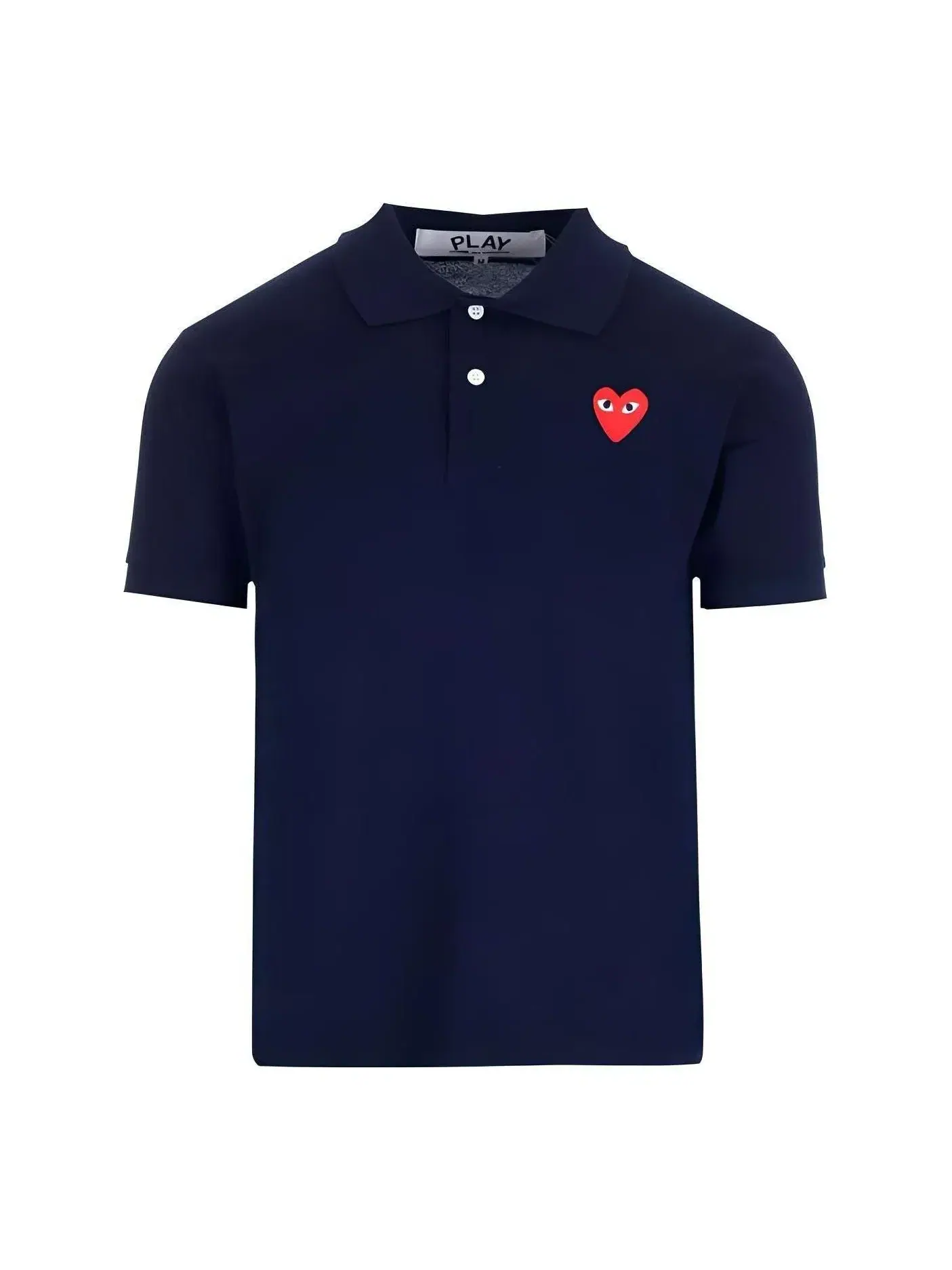 Рубашка-поло COMME des GARCONS PLAY SS25 с эмблемой «Темно-синий» AX-T006-051-2 — изображение 1 из 5