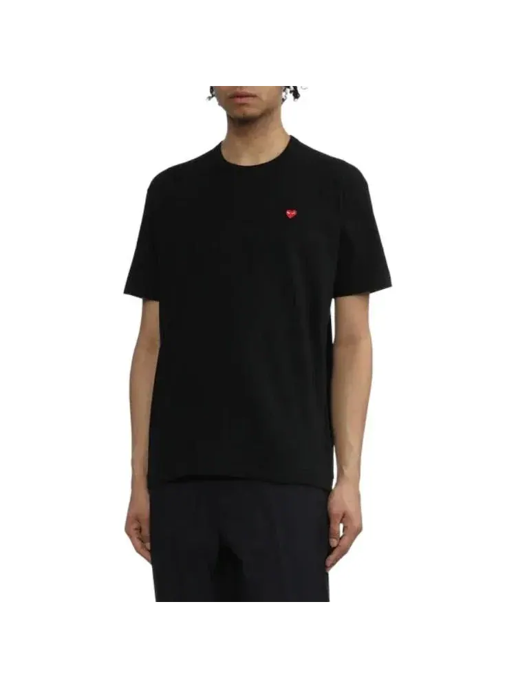 Футболка COMME des GARCONS PLAY SS25 с маленьким сердечком, черная, AX-T304-051-1 — изображение 4 из 5, черный
