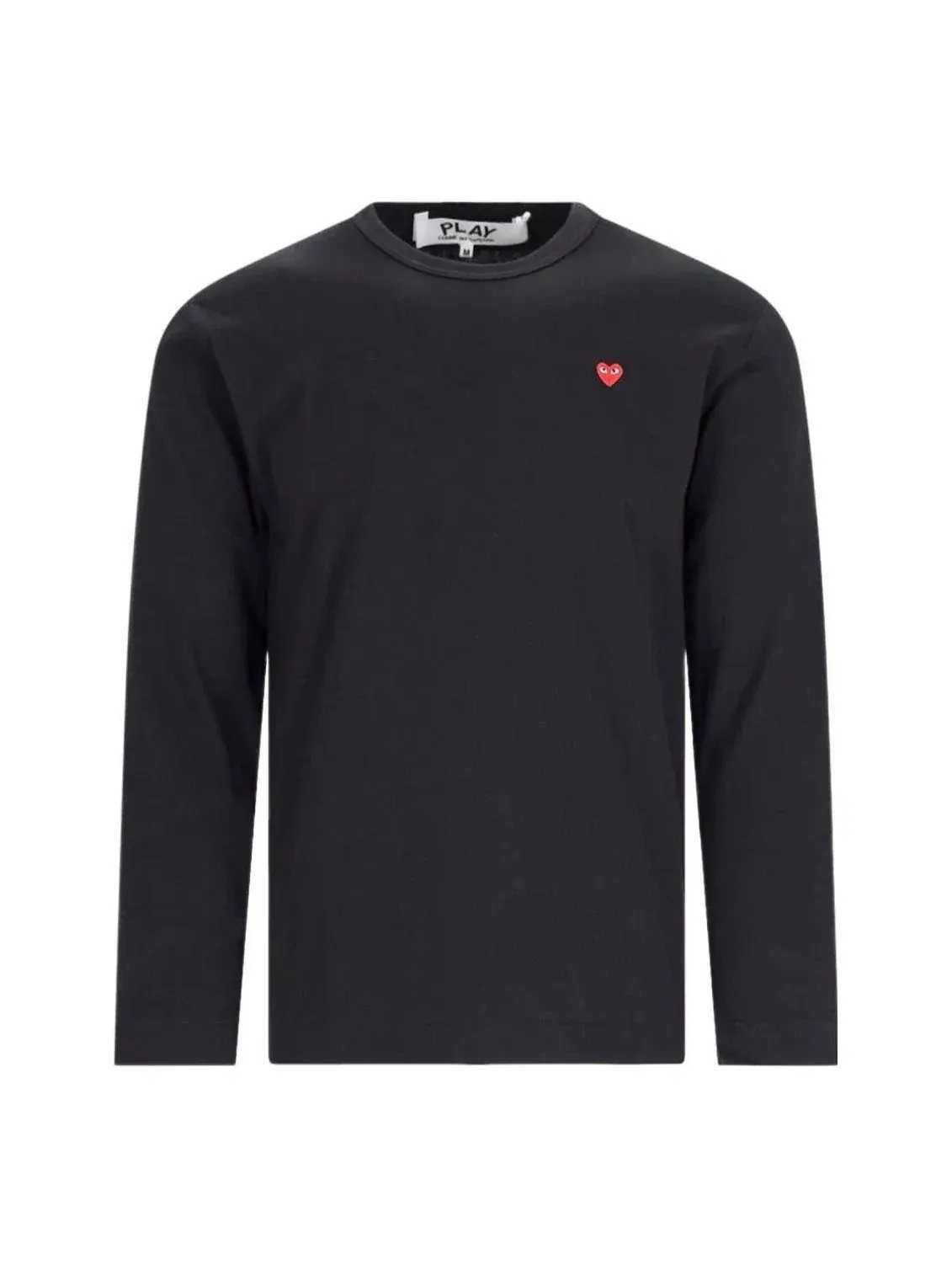 Футболка с длинными рукавами и мини-сердечком COMME des GARCONS PLAY SS25, черная, AX-T308-051-1 — изображение 1 из 6, черный