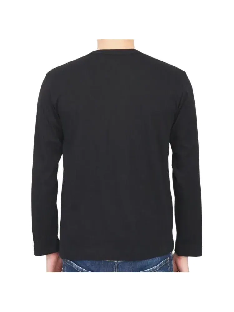 Футболка с длинными рукавами и мини-сердечком COMME des GARCONS PLAY SS25, черная, AX-T308-051-1 — изображение 5 из 6, черный