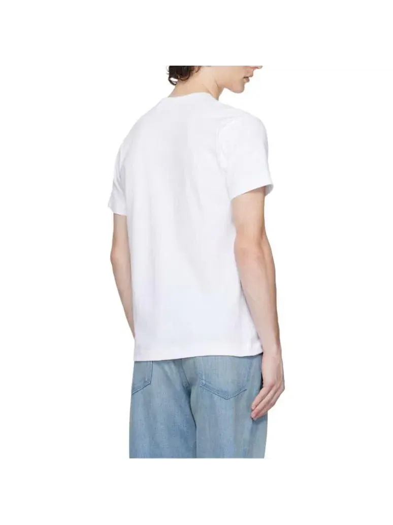 Футболка COMME des GARCONS PLAY SS25 Metalstone Heart 'White Red' AX-T802-051-2 — изображение 5 из 5, белый