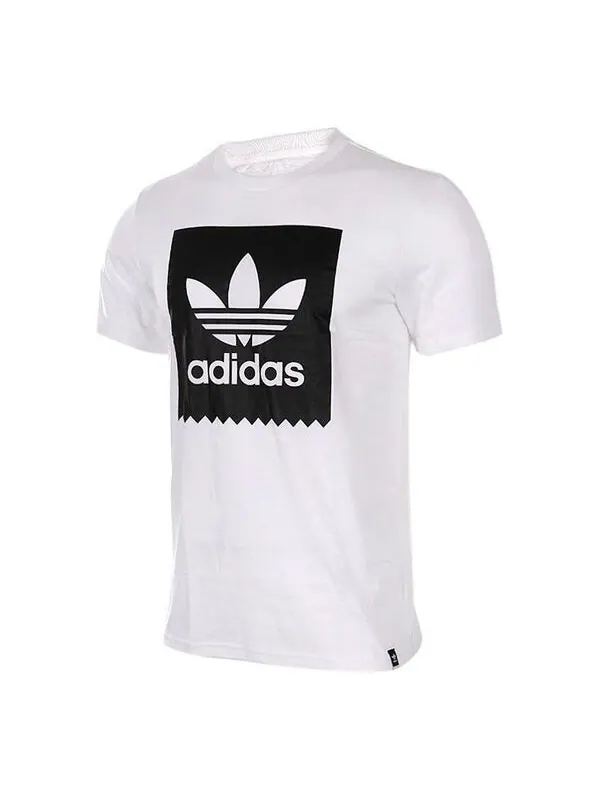 Футболка оригинальная футболка с логотипом доски Adidas — изображение 1 из 2, белый/черный