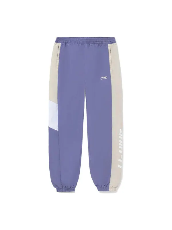 Штаны классические цветные спортивные штаны Li-Ning — изображение 1 из 2, фиолетовый/белый
