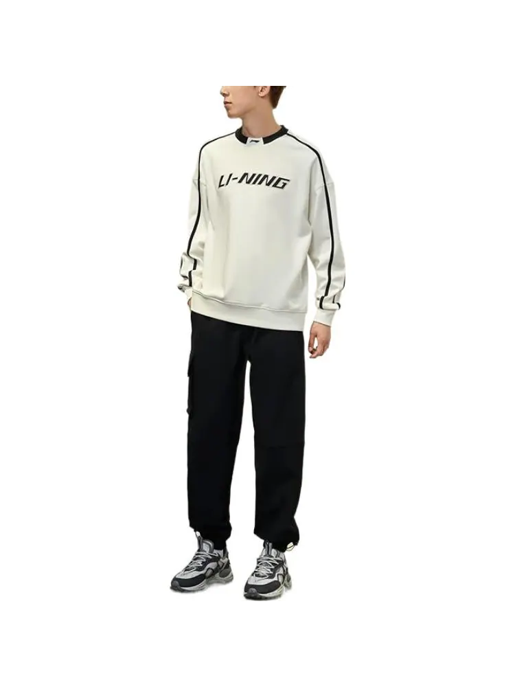 Спортивные брюки Li-Ning Fashion Style Cargo Pants 'Black White' — изображение 3 из 4, черный