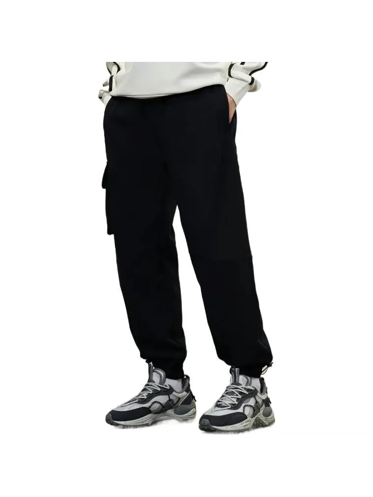 Спортивные брюки Li-Ning Fashion Style Cargo Pants 'Black White' — изображение 4 из 4, черный