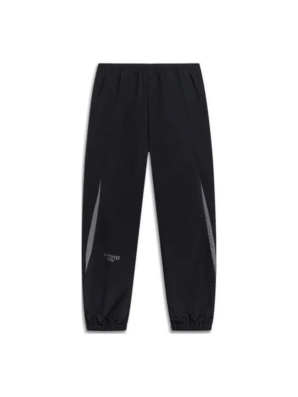 Штаны светоотражающие логотипы джоггеры брюки Li-Ning — изображение 1 из 2, черный/серый