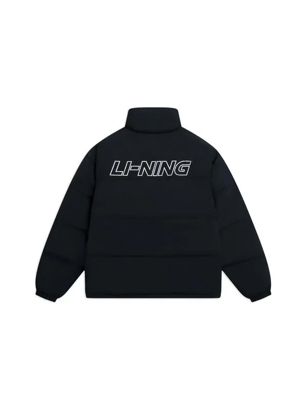 Куртка графические цветные блоки пуховик Li-Ning — изображение 2 из 2, черный/серый