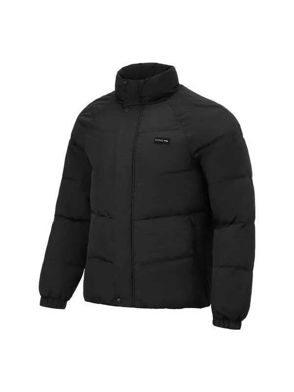 Куртка с логотипом тренировочная короткая пуховая куртка Li-Ning — изображение 1 из 2, черный