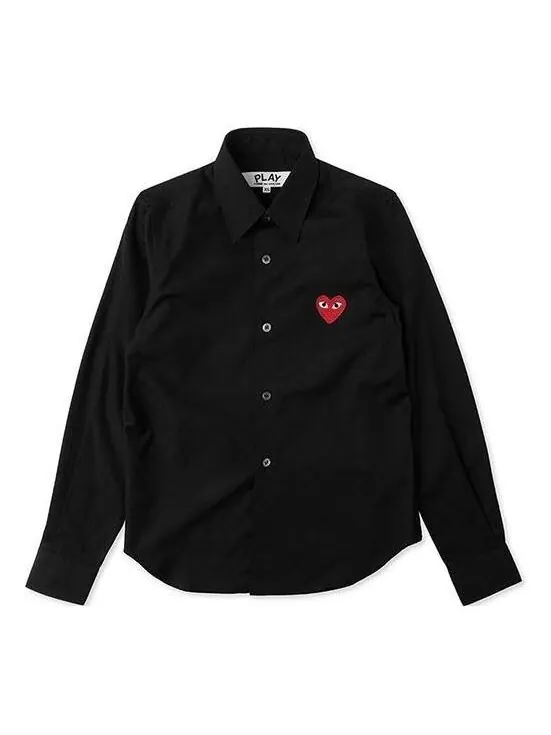 Рубашка red emblem button down 'black' Comme Des Garcons Play — изображение 1 из 4, черный