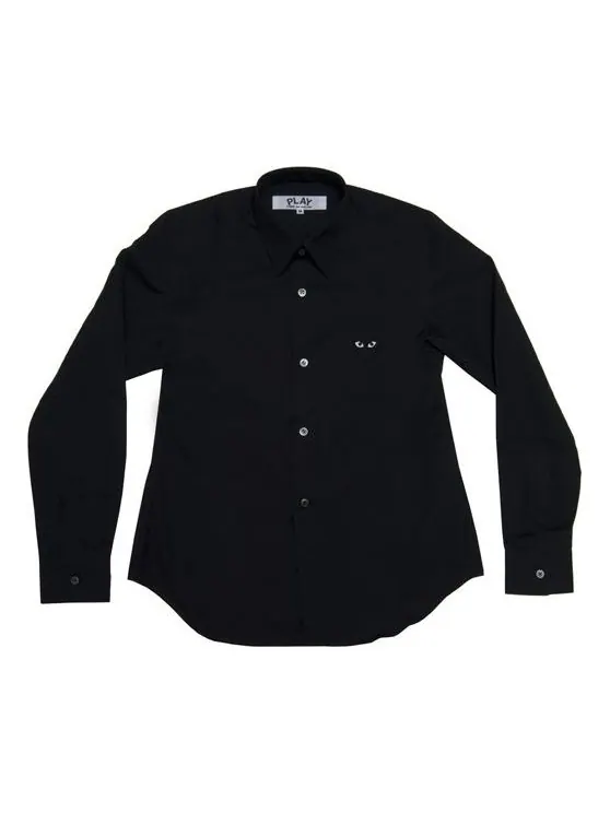 Рубашка (WMNS) COMME des GARCONS PLAY Shirt Black Emblem 'Black' — изображение 1 из 1, черный