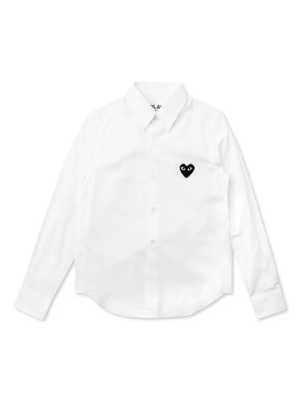 Рубашка black emblem button down 'white' Comme Des Garcons Play — изображение 1 из 4, белый