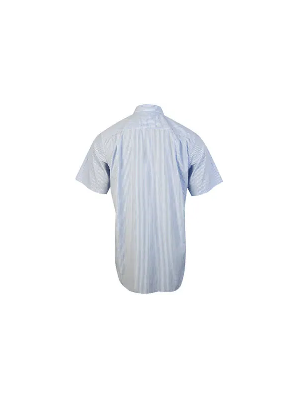 Рубашка black emblem striped short sleeve shirt 'light blue' Comme Des Garcons Play — изображение 2 из 2, светлый синий