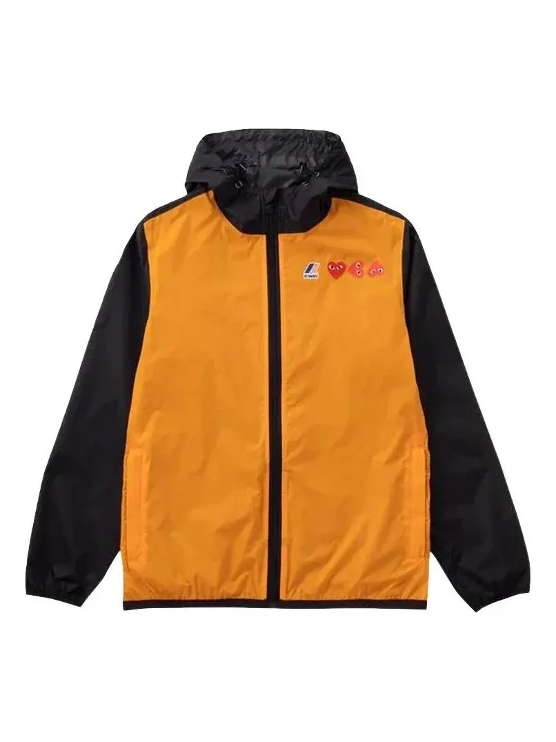 Куртка COMME des GARCONS PLAY FW25 K-Way Hoodie Full Zip 'Orange Black' AZ-J505-051-1 — изображение 1 из 4, черный