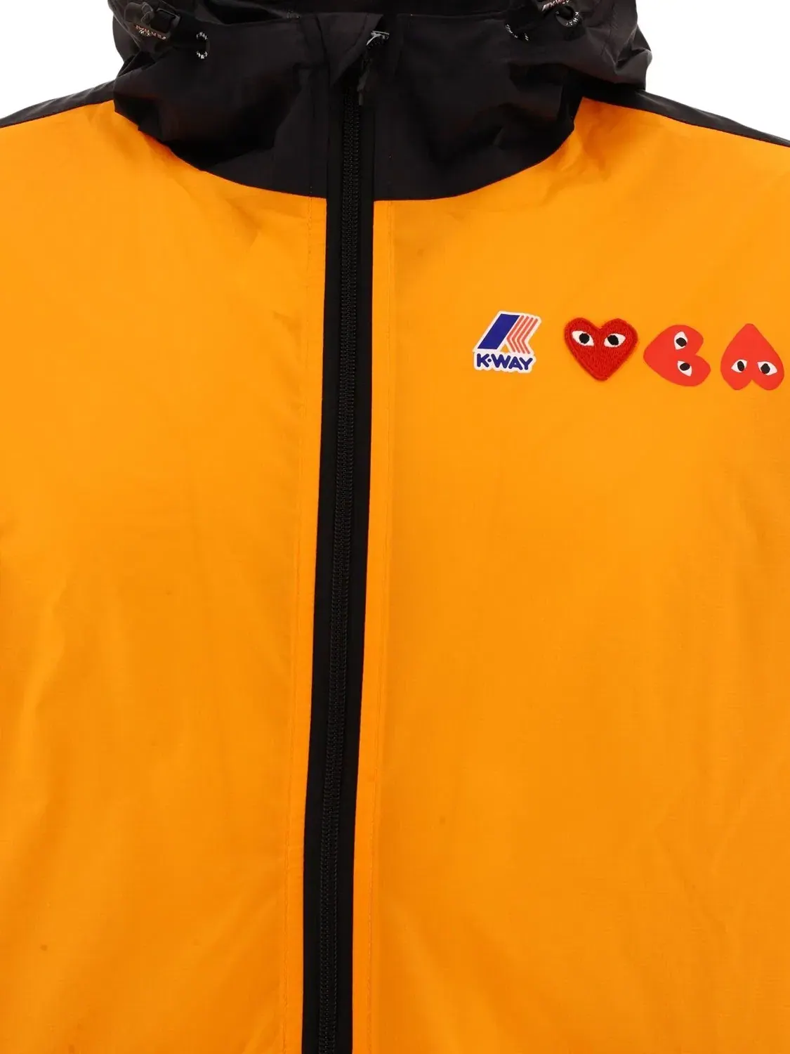 Куртка COMME des GARCONS PLAY FW25 K-Way Hoodie Full Zip 'Orange Black' AZ-J505-051-1 — изображение 3 из 4, черный