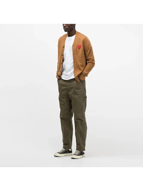 Свитер cardigan red emblem 'brown' Comme Des Garcons Play — изображение 4 из 4, коричневый