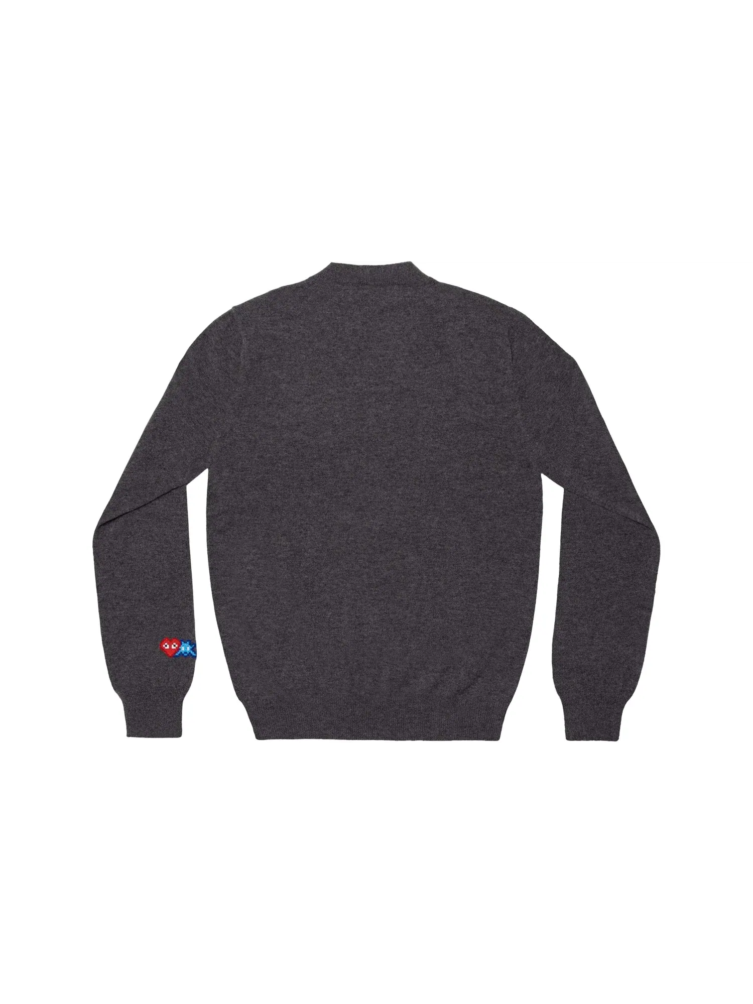Кардиган COMME des GARCONS PLAY FW25 x Invader Double Pixel Heart Cardigan 'Gray' AZ-N088-051-3 — изображение 2 из 3, серый