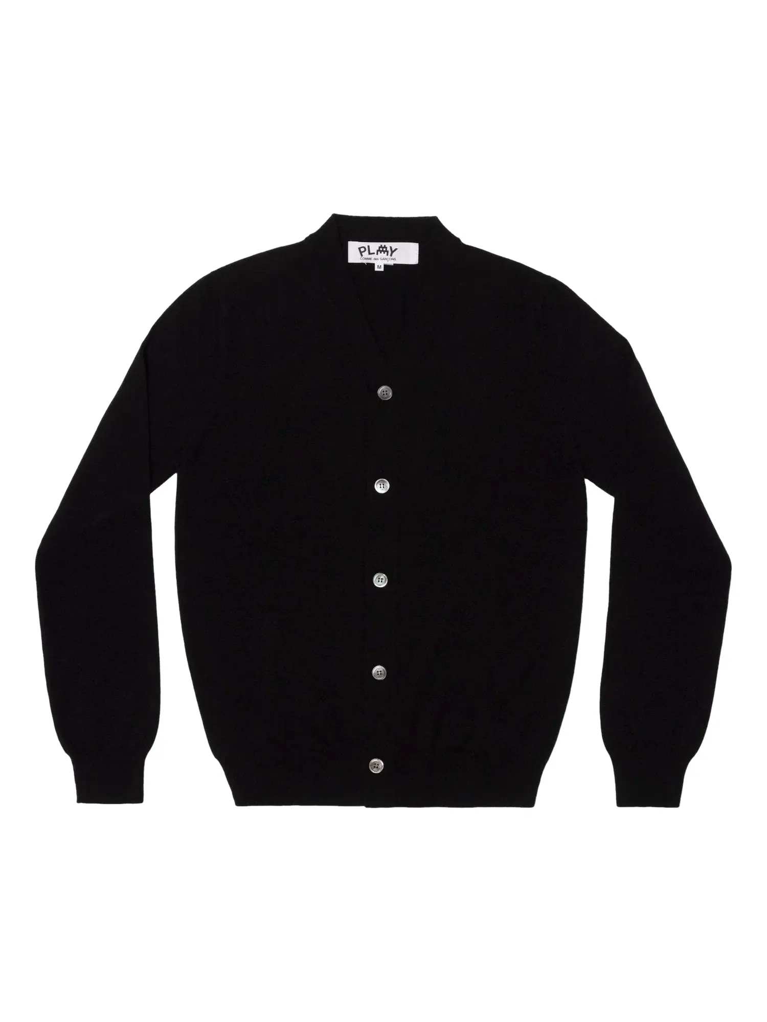 Кардиган COMME des GARCONS PLAY FW25 x Invader Double Pixel Heart, черный, AZ-N088-051-1 — изображение 1 из 3