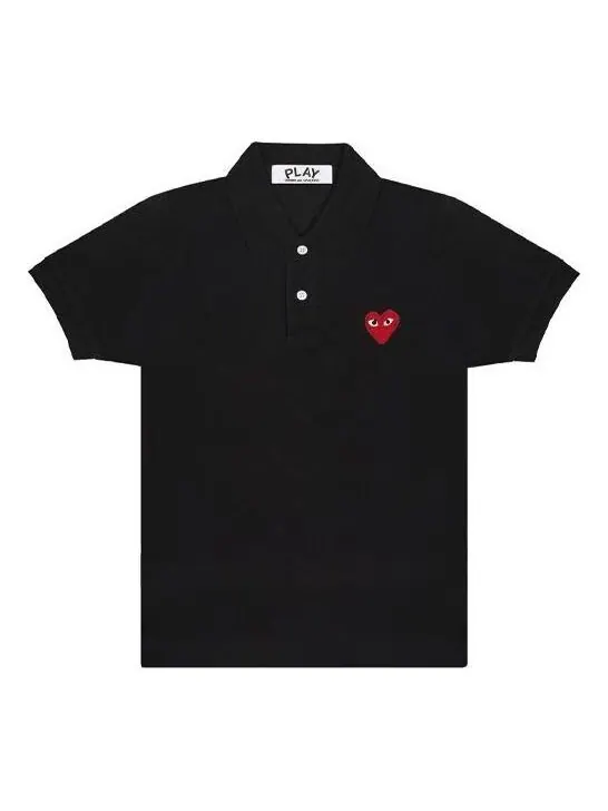 Рубашка поло polo red emblem 'black' Comme Des Garcons Play — изображение 1 из 4, черный