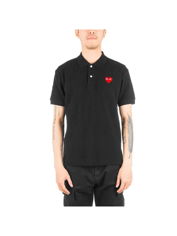 Рубашка поло polo red emblem 'black' Comme Des Garcons Play — изображение 3 из 4, черный