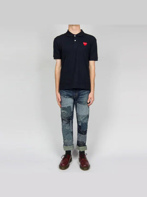 Рубашка поло polo red emblem 'navy' Comme Des Garcons Play — изображение 3 из 4, темно-синий